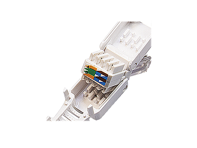 RJ45 snap-on connector voor CAT5/6, 2 stuks (Shopverpakking)