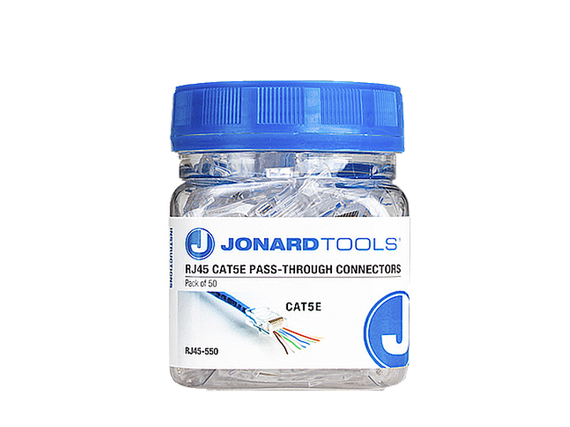 RJ45 CAT5 "Pass through" connector. 50 stuks (RJ45-550)